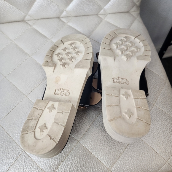 Coach Double Strap Platform Sandals - Picture 9 of 10